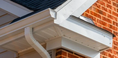 soffit and fascia installed in a house